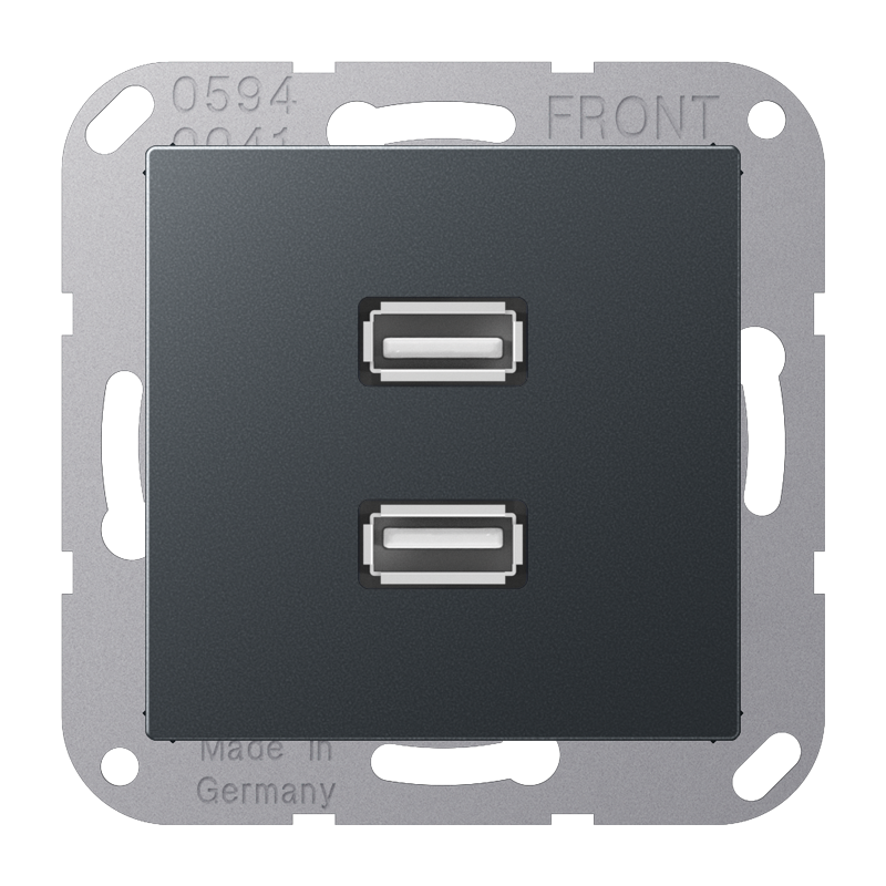 Изображение MAA1153ANM  2 x USB 2.0 - завод JUNG