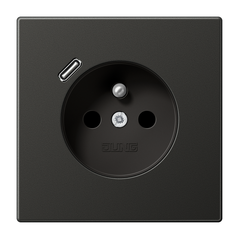 Изображение AL1520F-18CAN  Розетка, франко-бельгийской системы, c USB зарядным устройством - завод JUNG