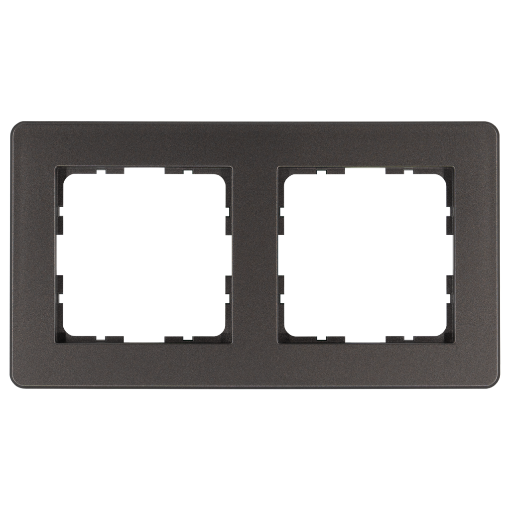 Изображение G1102Z Рамка 2-кратная - G-Flex (мокко) - завод JASMART