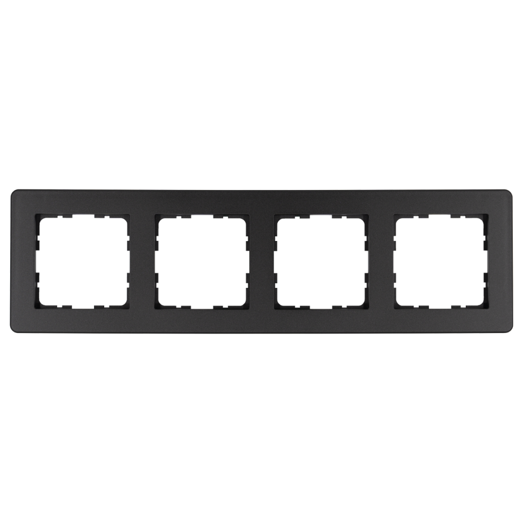 Изображение G1104B Рамка 4-кратная - G-Flex (антрацит) - завод JASMART