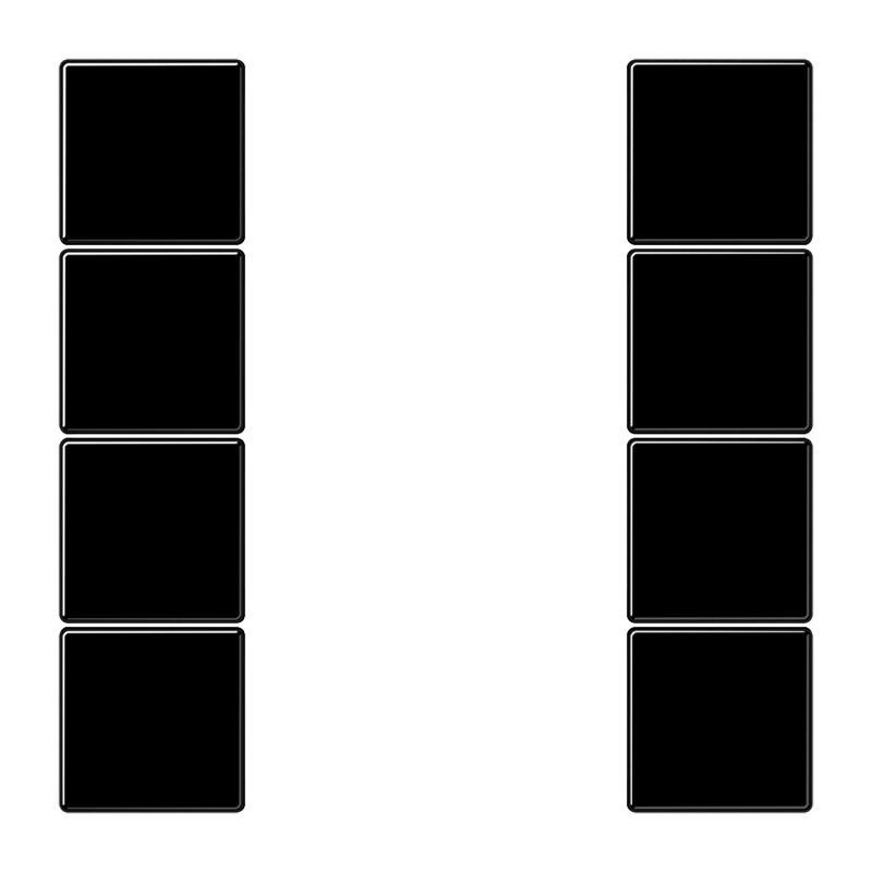 Изображение LS504TSASW  Набор накладок 4 группы - завод JUNG