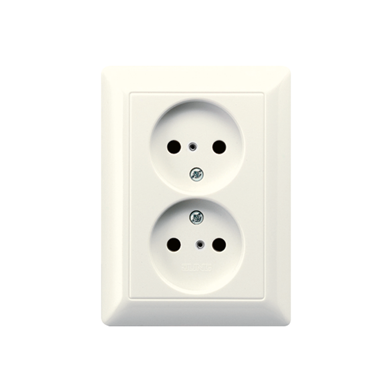 Изображение AS5010KIU  2-ная розетка без заземления 16 A / 250 B ~ - завод JUNG