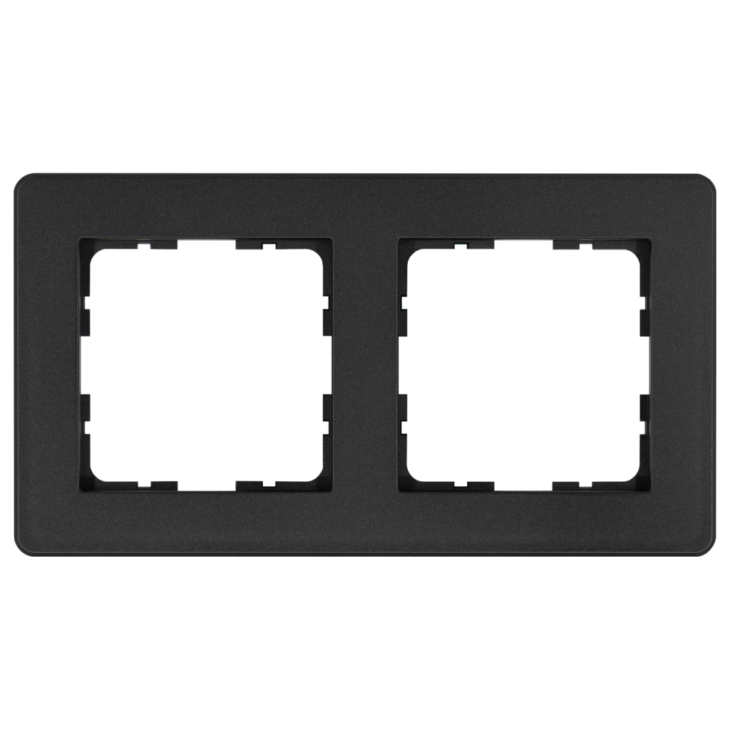 Изображение G1102B Рамка 2-кратная - G-Flex (антрацит) - завод JASMART