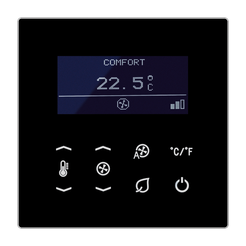 Изображение TRDLS9248SW  Комнатный термостат fan coil - завод JUNG