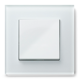 Изображение G-Glass рамка из белого стекла Вставка белая глянцевая - Калькулятор