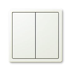 Выключатель двухклавишный JASMART серии FD белый матовый (soft touch) в сборе