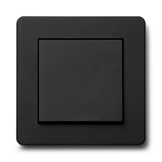 Выключатель одноклавишный JASMART G-Flex черный матовый (soft touch)