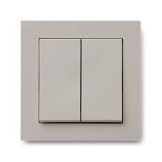 Выключатель двухклавишный JASMART G-Classic тауп