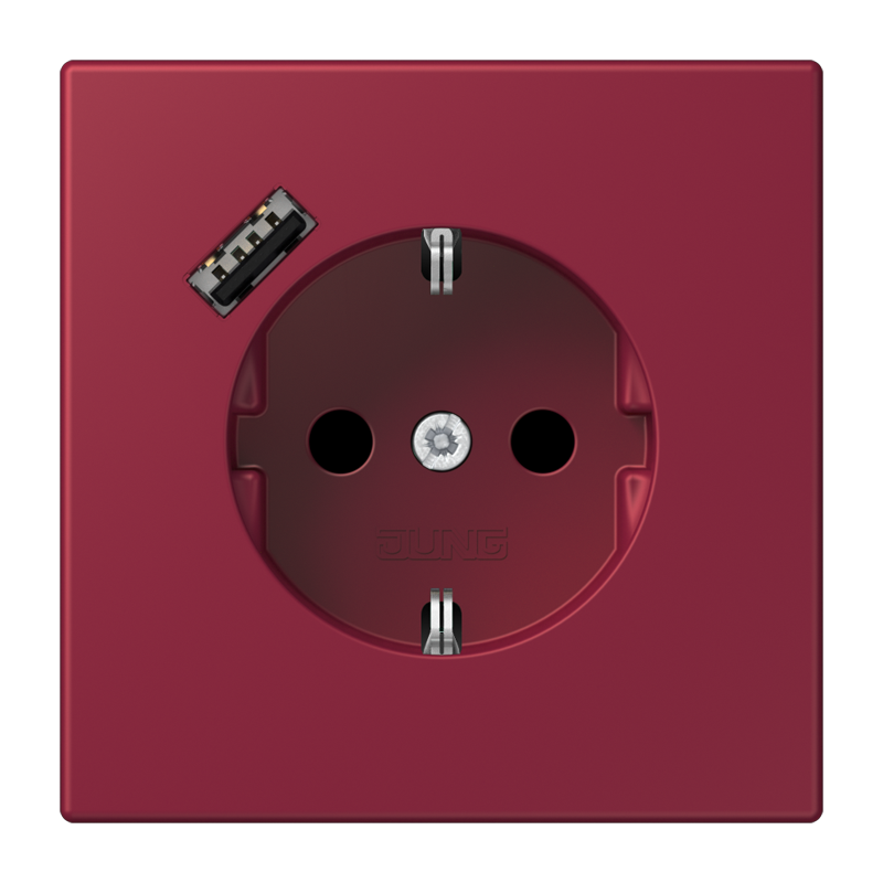 Изображение LC1520-18A255  SCHUKO® socket with USB charger - завод JUNG