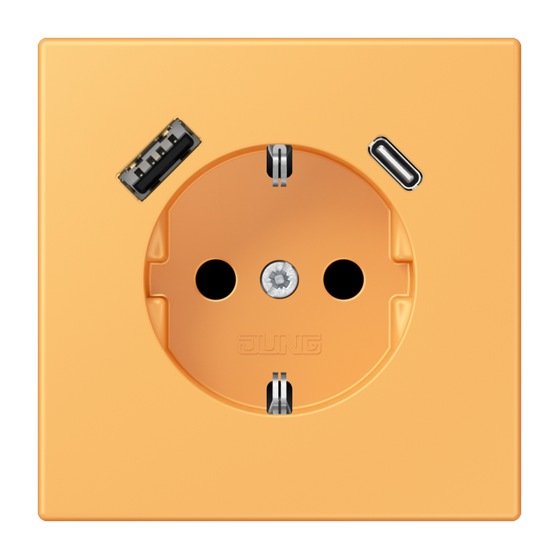 Изображение LC1520-15CA254  SCHUKO® socket with USB charger - завод JUNG