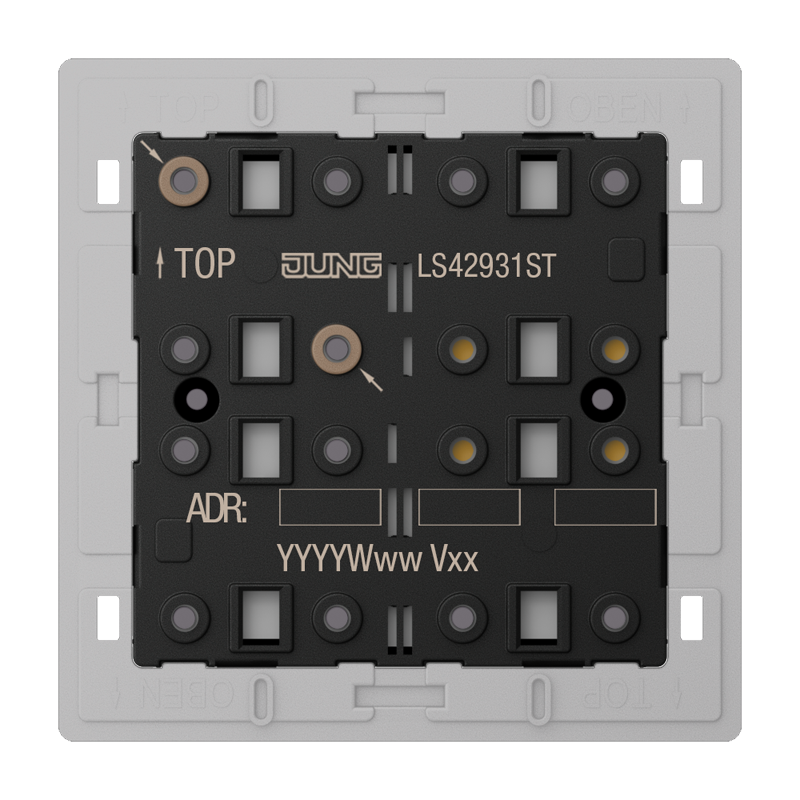 Изображение LS42931ST  KNX кнопочный модуль универсальный, 3 группы - завод JUNG