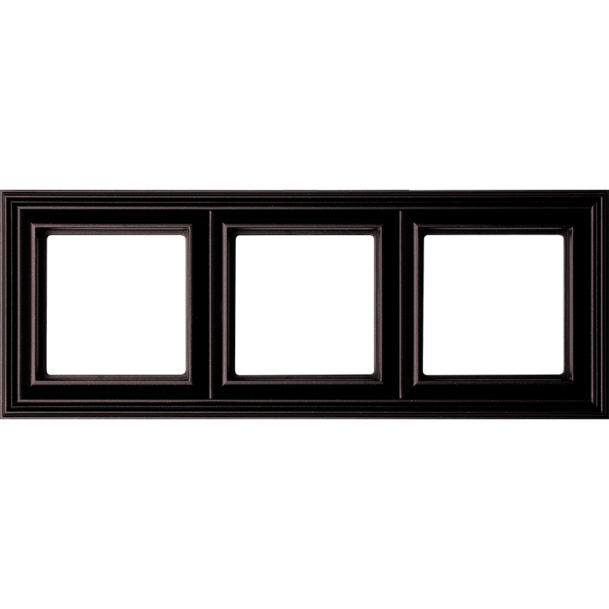 Изображение EPD483SWM  Рамка 3-кратная - Eco Profi Deco (черный матовый) - завод JUNG