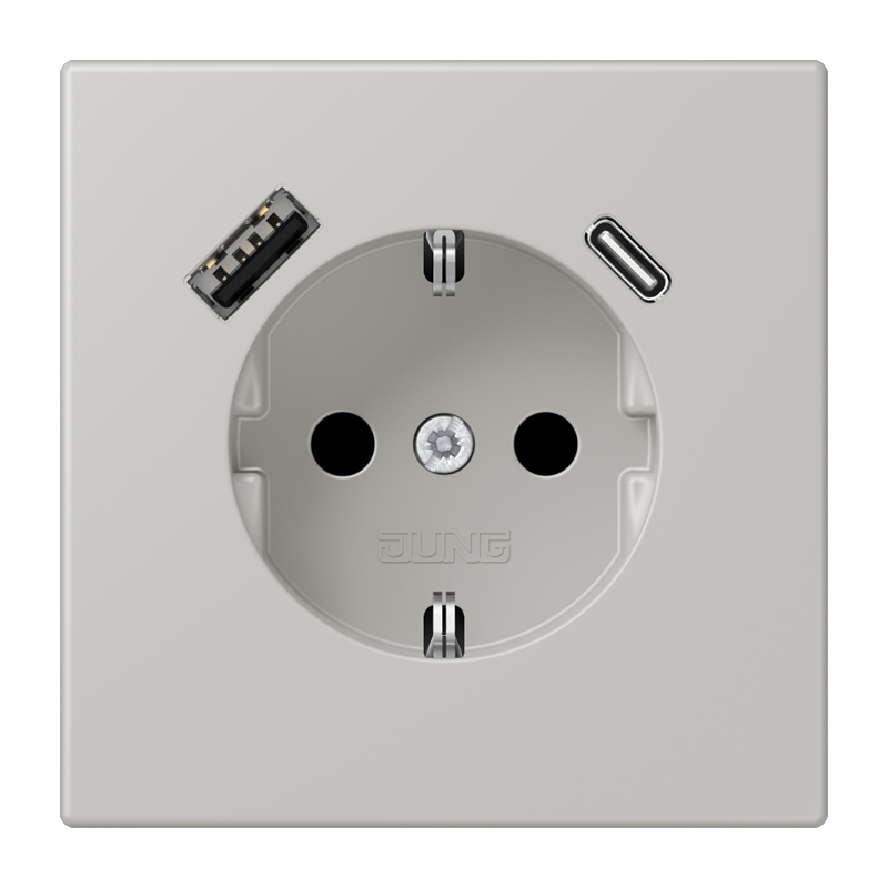Изображение LC1520-15CA205  SCHUKO® socket with USB charger - завод JUNG