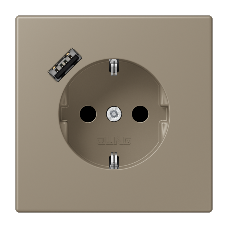 Изображение LC1520-18A242  SCHUKO® socket with USB charger - завод JUNG