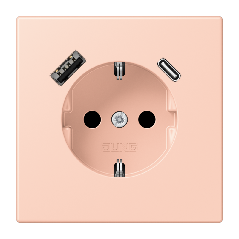 Изображение LC1520-15CA234  SCHUKO® socket with USB charger - завод JUNG