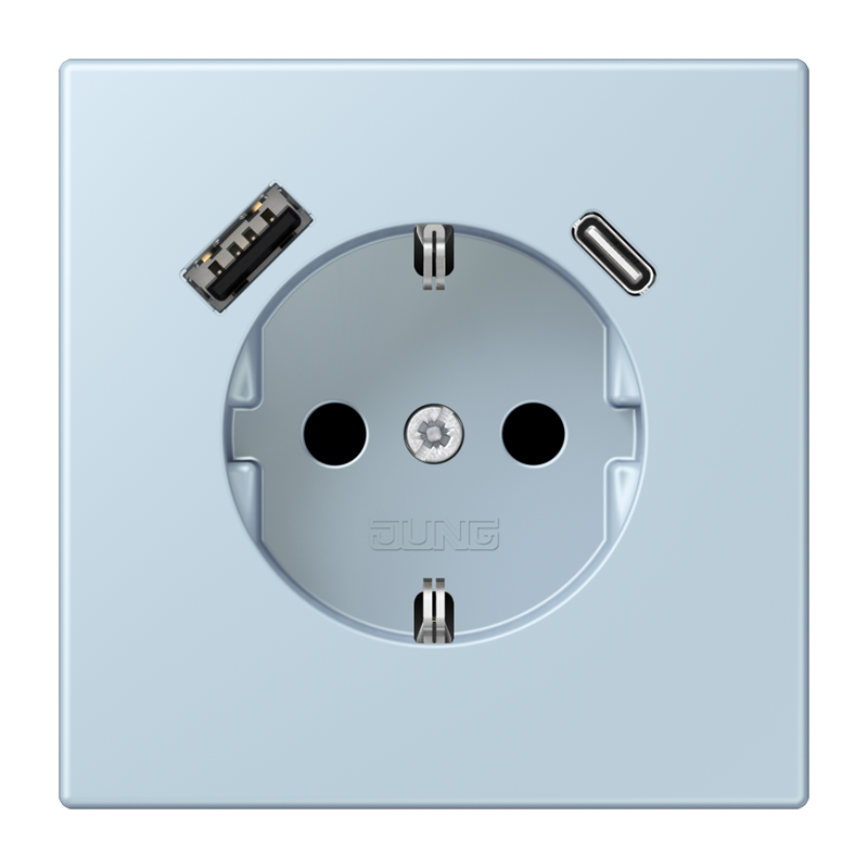 Изображение LC1520-15CA208  SCHUKO® socket with USB charger - завод JUNG