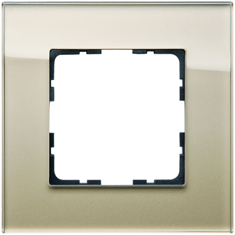 Изображение G1001GG Рамка 1-кратная из стекла - G-Glass (шампань) - завод JASMART