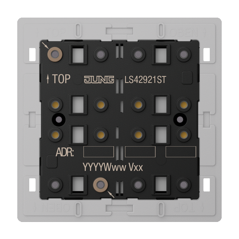 Изображение LS42921ST  KNX кнопочный модуль универсальный, 2 группы - завод JUNG