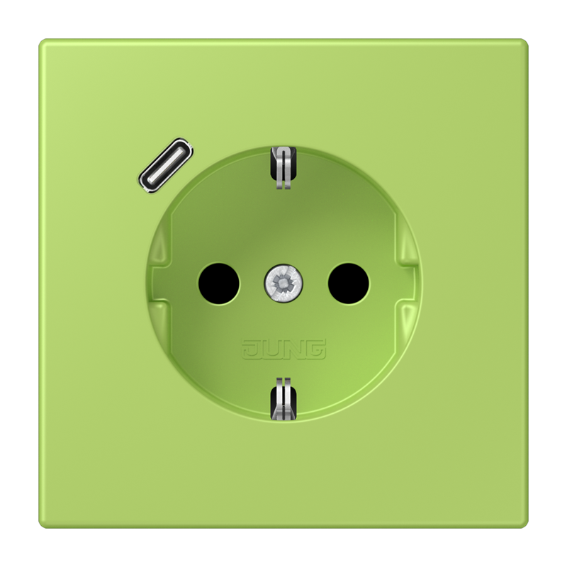 Изображение LC1520-18C221  SCHUKO® socket with USB charger - завод JUNG