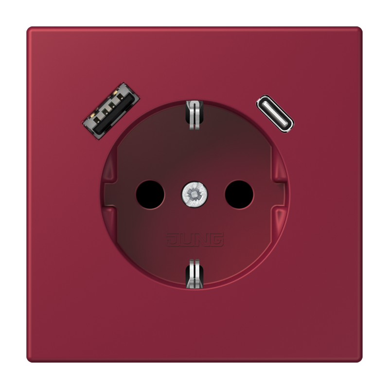 Изображение LC1520-15CA255  SCHUKO® socket with USB charger - завод JUNG