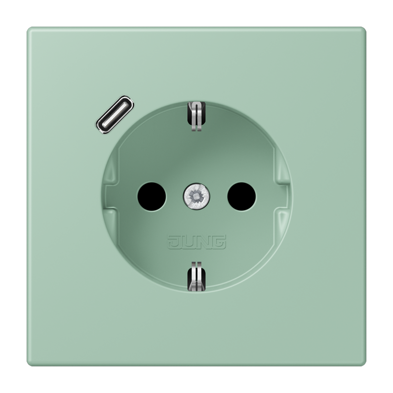 Изображение LC1520-18C217  SCHUKO® socket with USB charger - завод JUNG