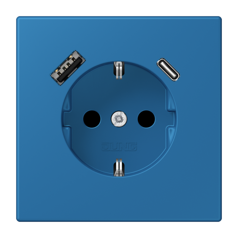 Изображение LC1520-15CA211  SCHUKO® socket with USB charger - завод JUNG