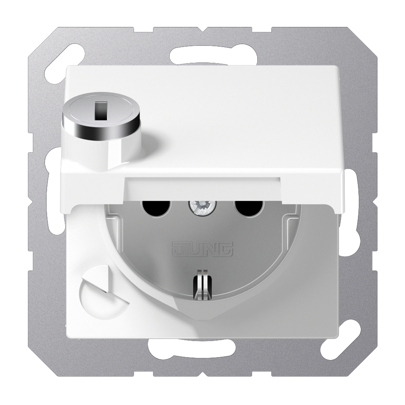 Изображение A1520BFKLSLWW  SCHUKO®-розетка 16 A / 250 B ~ - завод JUNG