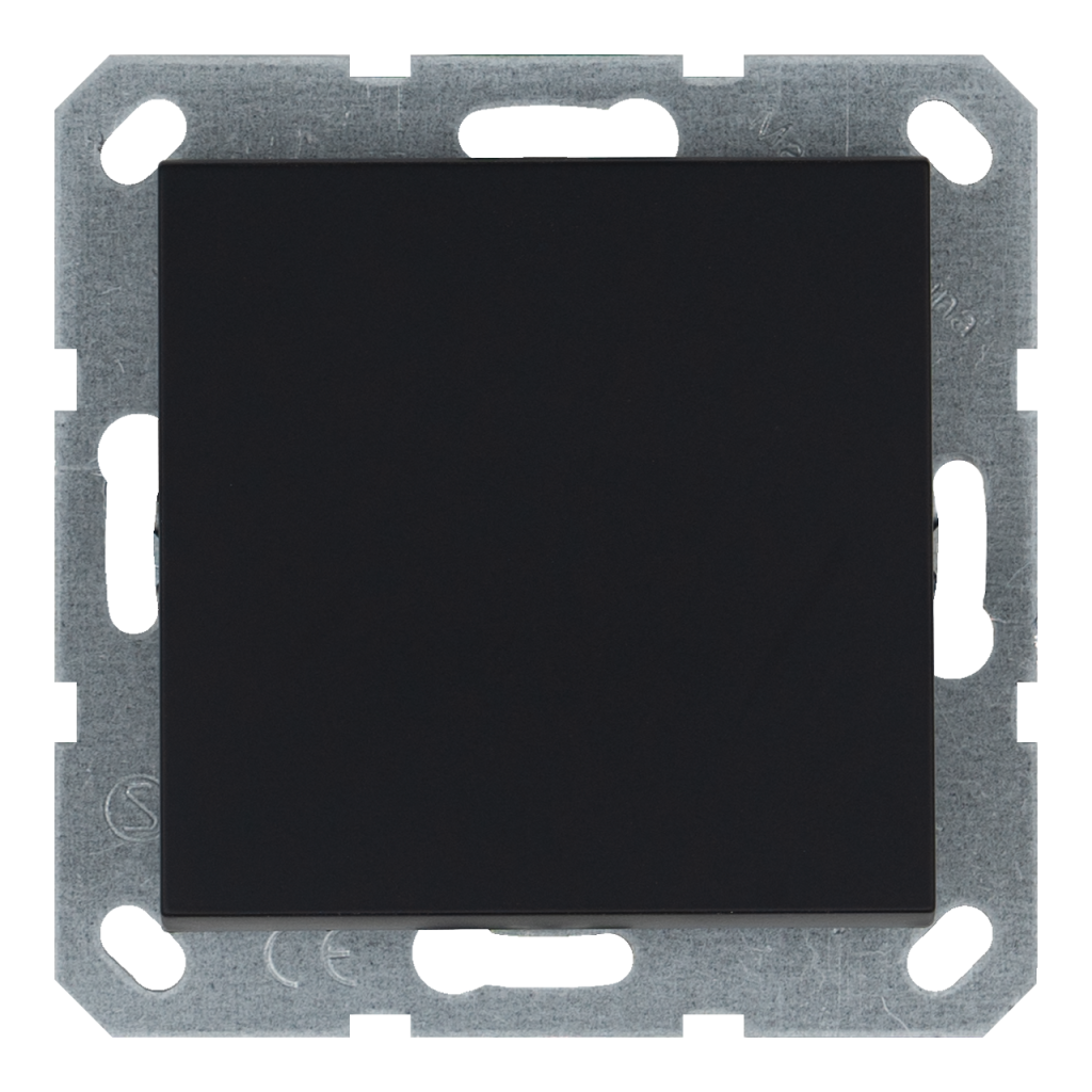 Изображение G3010PB Звонковый механизм 1-клавишный 10A с клавишей - G (черный матовый - soft touch) - завод JASMART