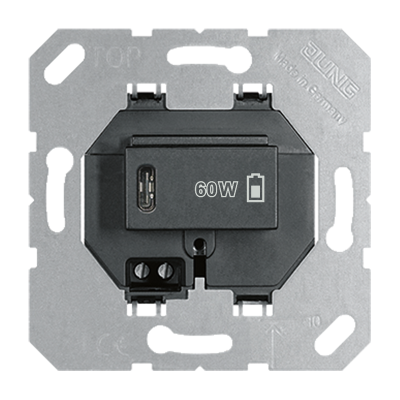 Изображение USBPD60CSW  USB зарядное устройство, Power Delivery - завод JUNG