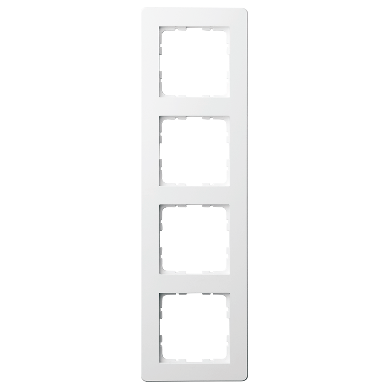 Изображение G1104W Рамка 4-кратная - G-Flex (белый глянцевый) - завод JASMART