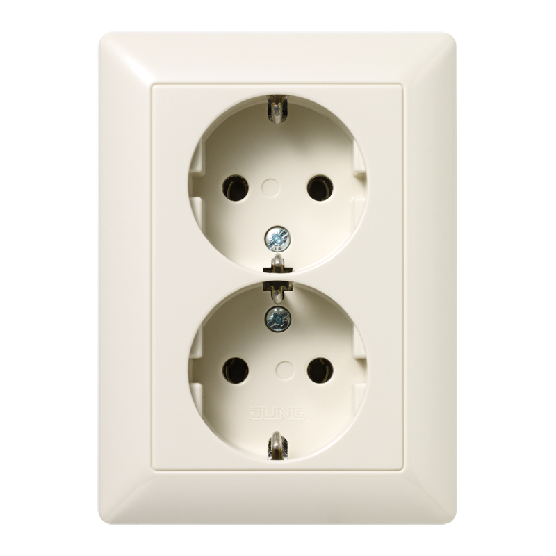 Изображение AS5022KIU  SCHUKO®-розетка 2-ная 16 A / 250 B ~ - завод JUNG