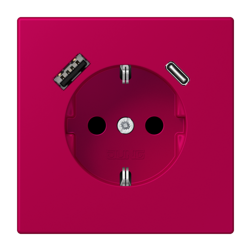 Изображение LC1520-15CA230  SCHUKO® socket with USB charger - завод JUNG