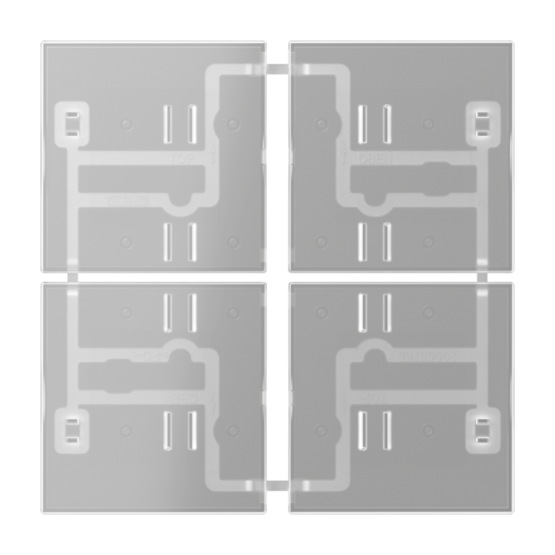 Изображение 404TSAT  Transparent cover kit 4-gang - завод JUNG