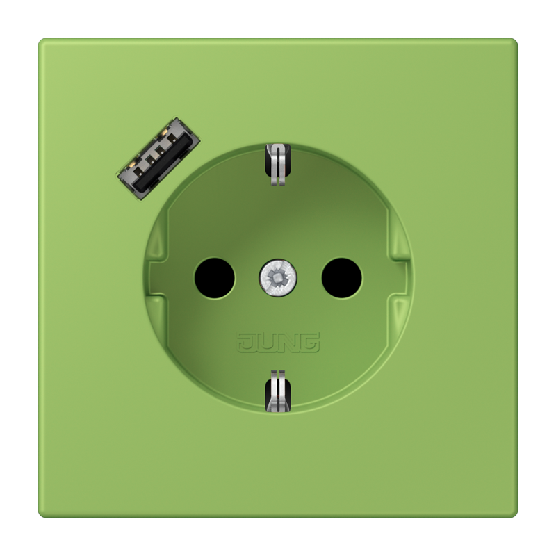 Изображение LC1520-18A220  SCHUKO® socket with USB charger - завод JUNG