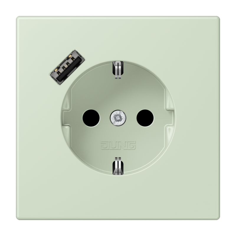 Изображение LC1520-18A218  SCHUKO® socket with USB charger - завод JUNG