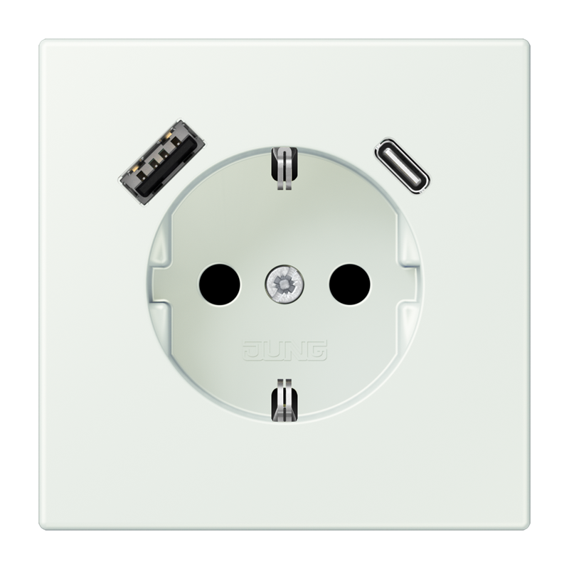 Изображение LC1520-15CA210  SCHUKO® socket with USB charger - завод JUNG