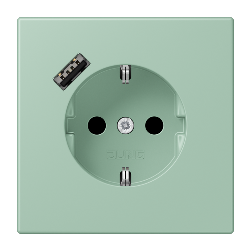 Изображение LC1520-18A217  SCHUKO® socket with USB charger - завод JUNG