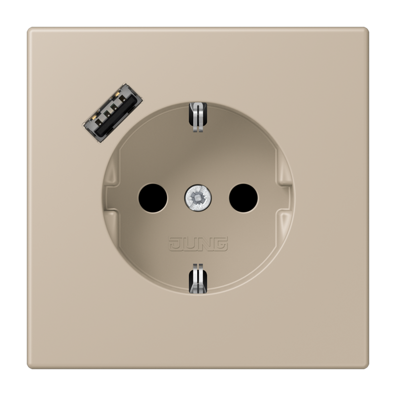 Изображение LC1520-18A243  SCHUKO® socket with USB charger - завод JUNG