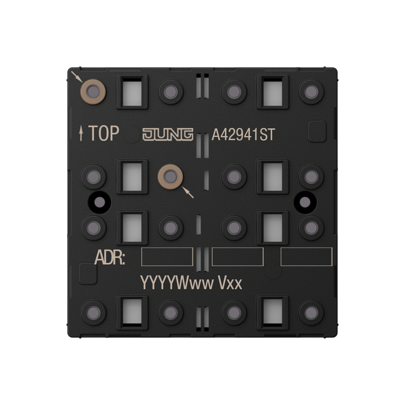 Изображение A42941ST  KNX кнопочный модуль универсальный, 4 группы - завод JUNG