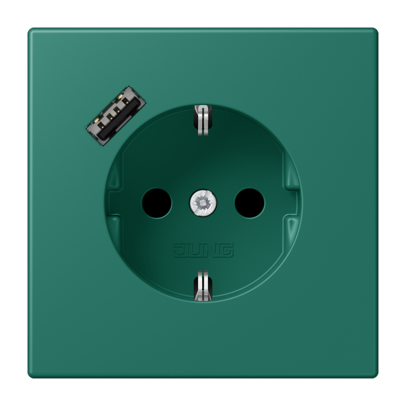 Изображение LC1520-18A216  SCHUKO® socket with USB charger - завод JUNG