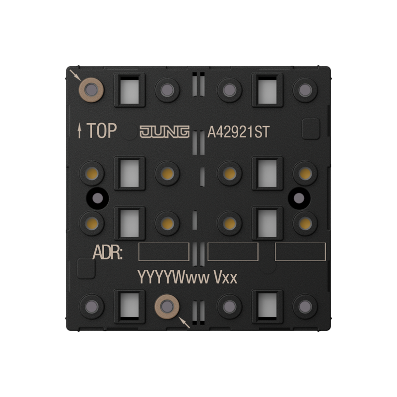 Изображение A42921ST  KNX кнопочный модуль универсальный, 2 группы - завод JUNG