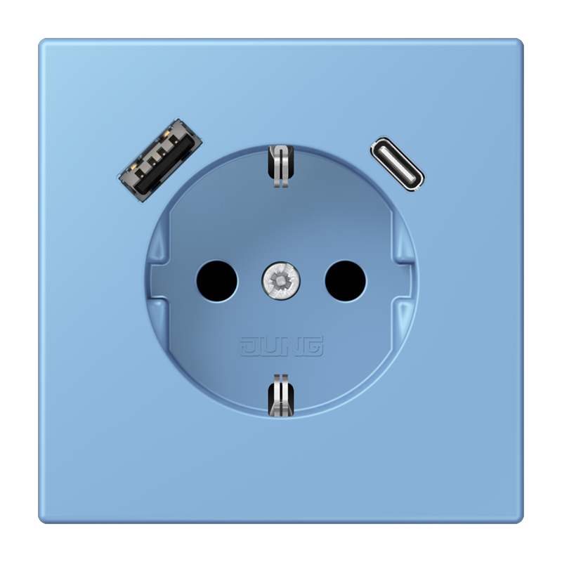 Изображение LC1520-15CA256  SCHUKO® socket with USB charger - завод JUNG