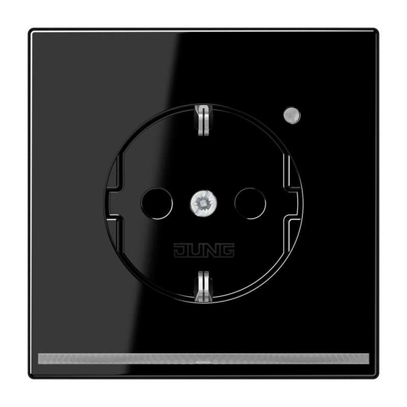 Изображение LS1520-OSWLNW  Розетка SCHUKO® 16A с LED подсветкой - LS (черный) - завод JUNG