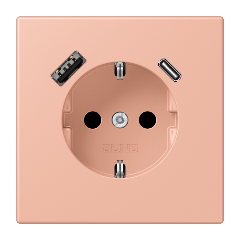 Изображение LC1520-15CA231  SCHUKO® socket with USB charger - завод JUNG