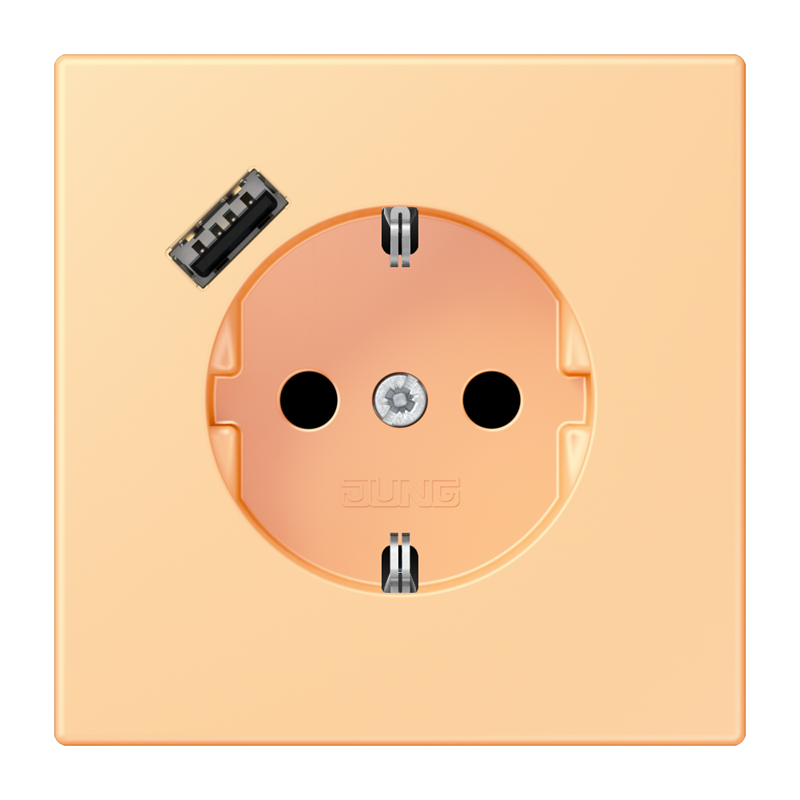 Изображение LC1520-18A258  SCHUKO® socket with USB charger - завод JUNG