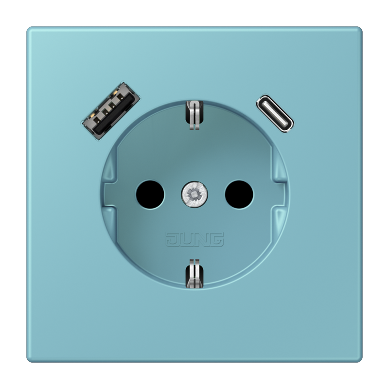 Изображение LC1520-15CA213  SCHUKO® socket with USB charger - завод JUNG