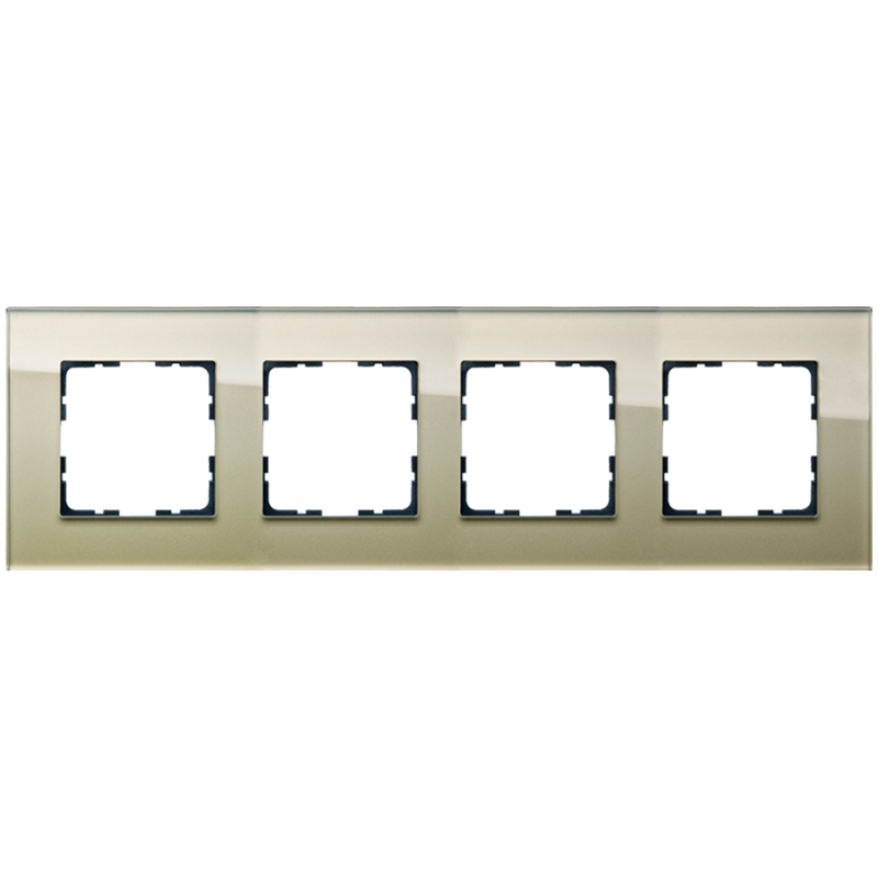 Изображение G1004GG Рамка 4-кратная из стекла - G-Glass (шампань) - завод JASMART