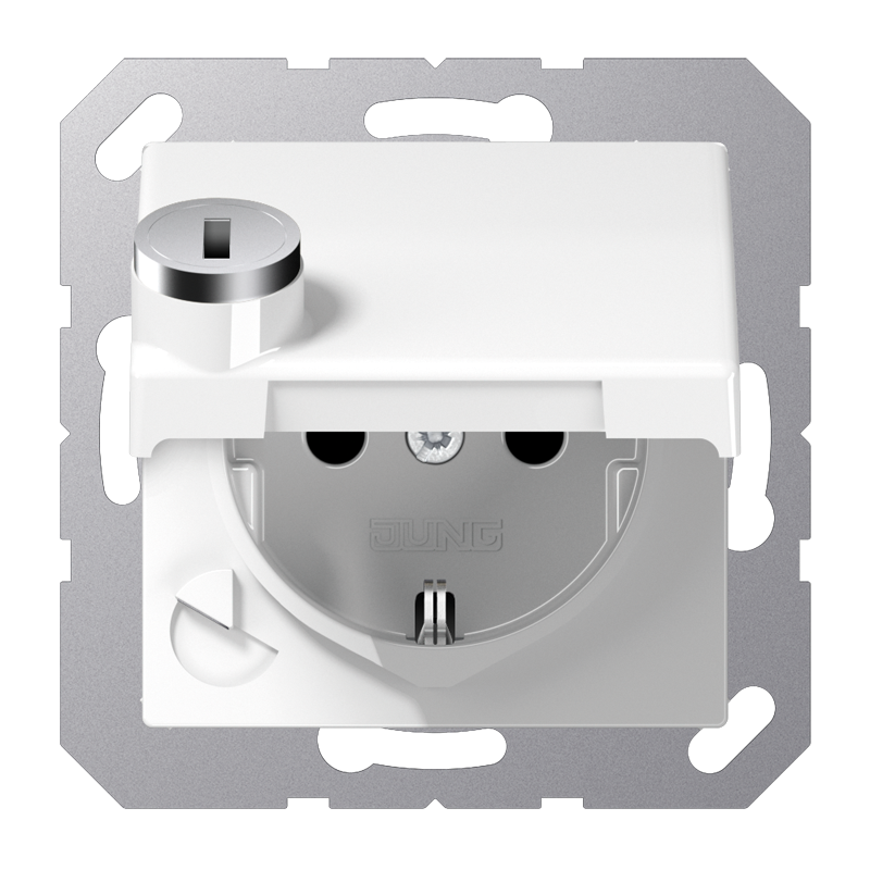 Изображение AS1520BFKLSLWW  SCHUKO®-розетка 16 A / 250 B ~ - завод JUNG