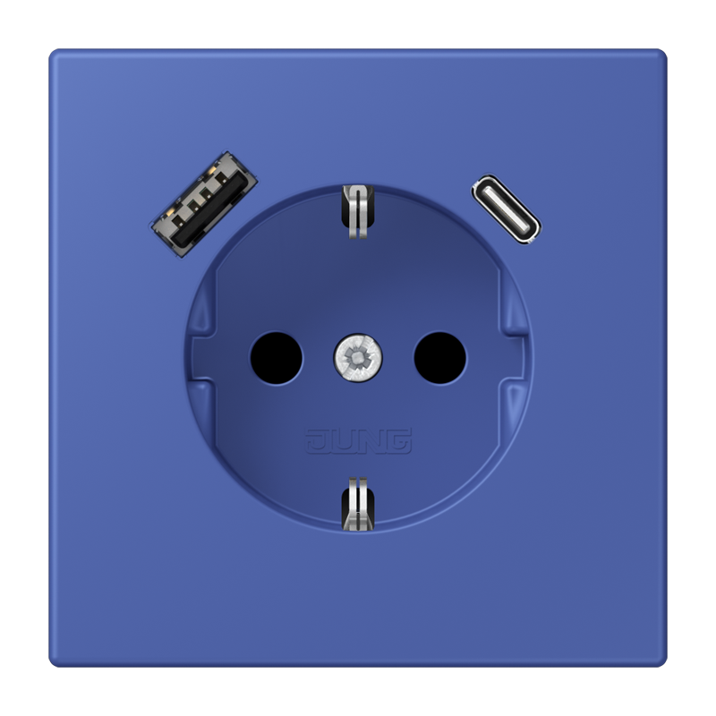 Изображение LC1520-15CA206  SCHUKO® socket with USB charger - завод JUNG