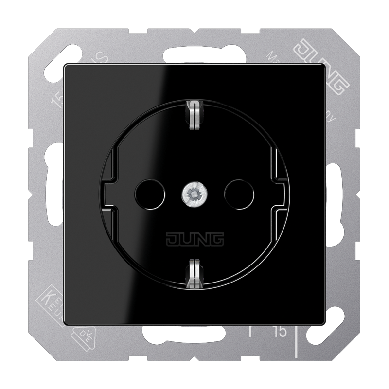 Изображение A1520BFSW  Розетка SCHUKO® - A (черный) - завод JUNG